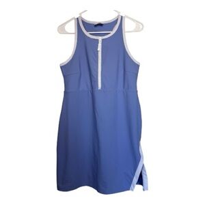 Sage Collective Athletic Tennis Dress Large Periwinkle Front Golf Athleisure